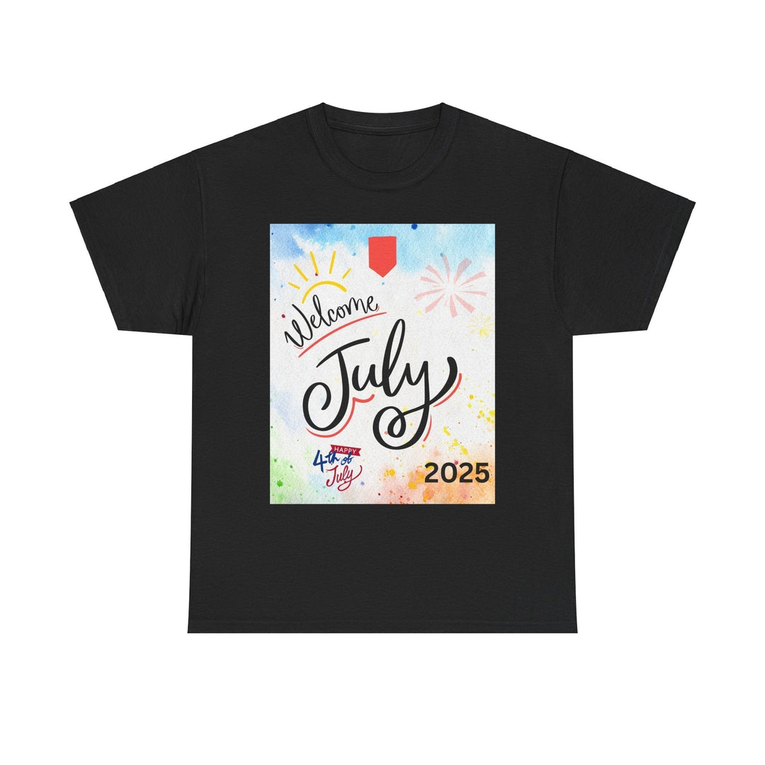 Hello Month of July 2025 T-shirt Spring Colorful
