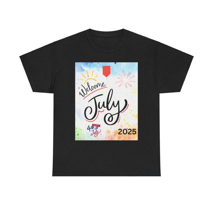 Hello Month of July 2025 T-shirt Spring Colorful