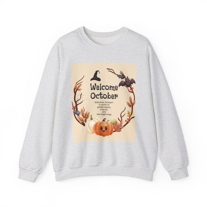 October Sweatshirt, Crewneck, unique, heavy weight, available in 4 colors and 6 sizes