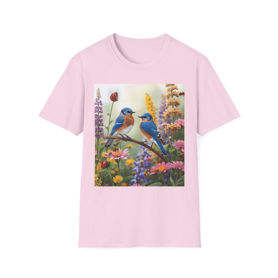 Bluebird & Wildflower Tee, 6 colors, 5 sizes