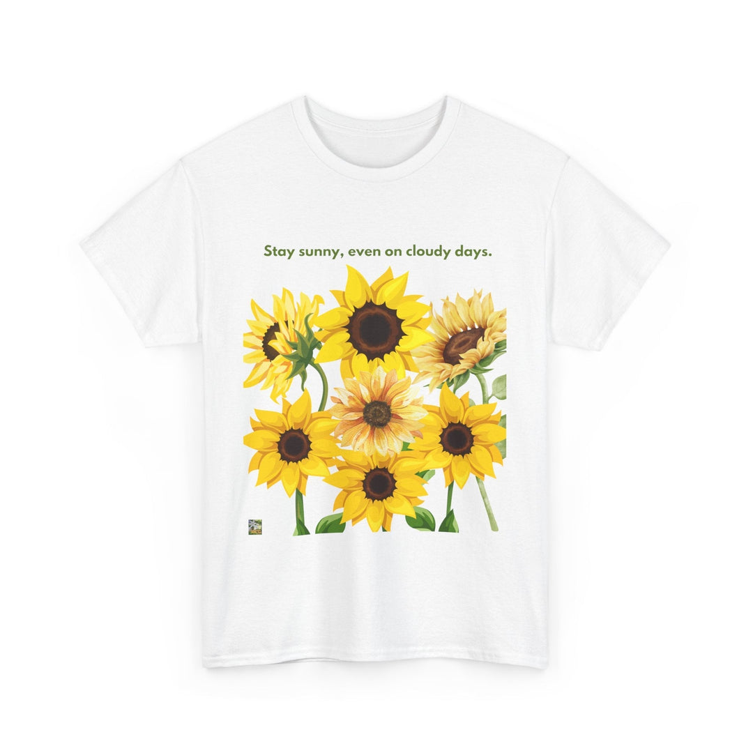 Sunflower Days Heavy T-shirt Cheerful Bright up-lifting unisex