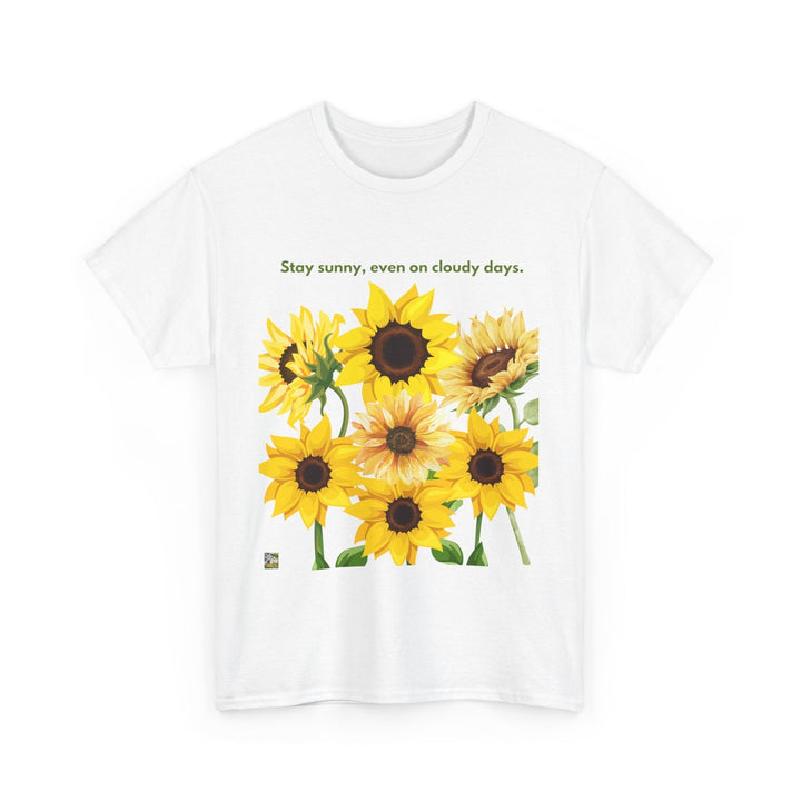 Sunflower Days Heavy T-shirt Cheerful Bright up-lifting unisex