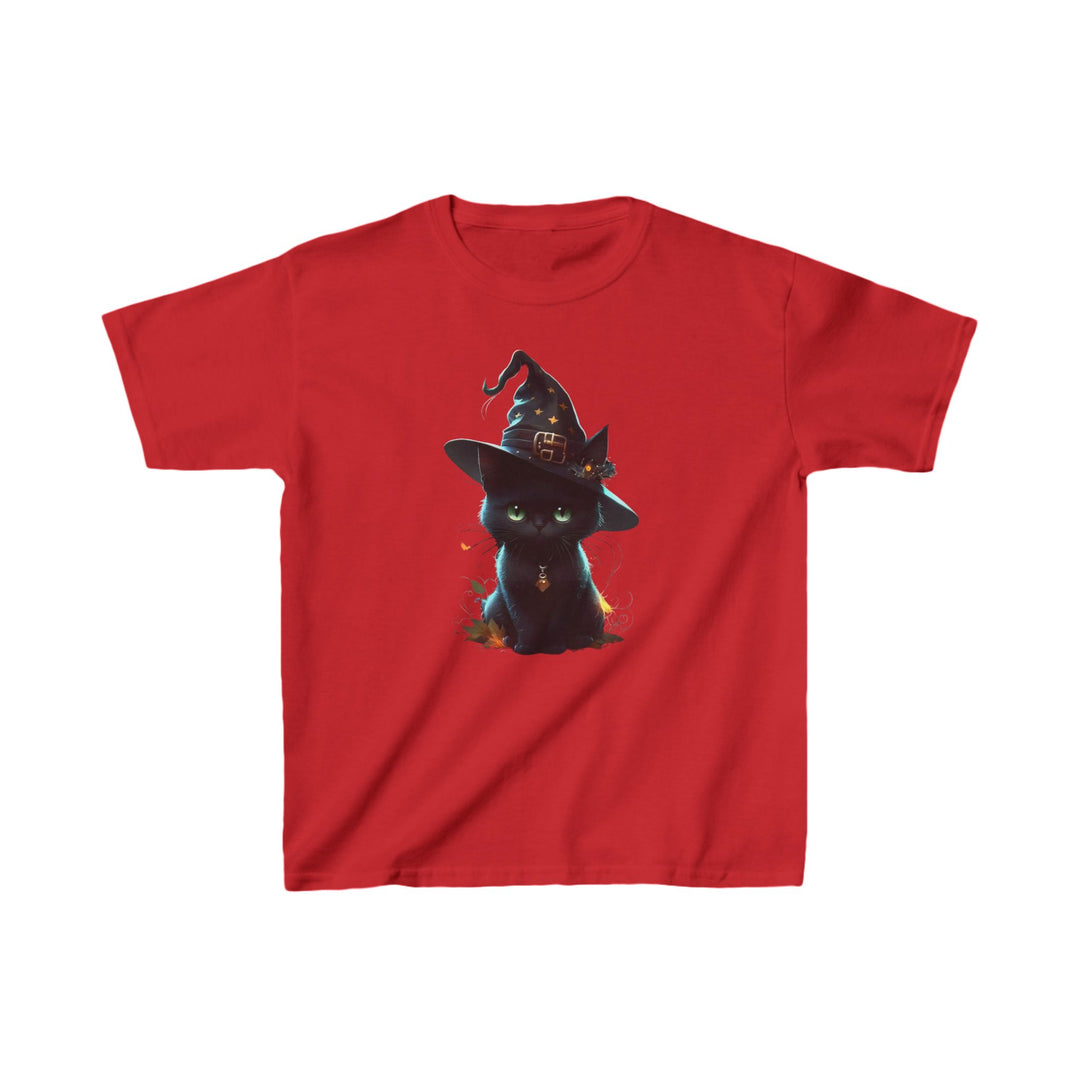 Halloween Black Cat Kids Heavy Cotton™ Tee, 6 colors, 5 sizes, TicTok