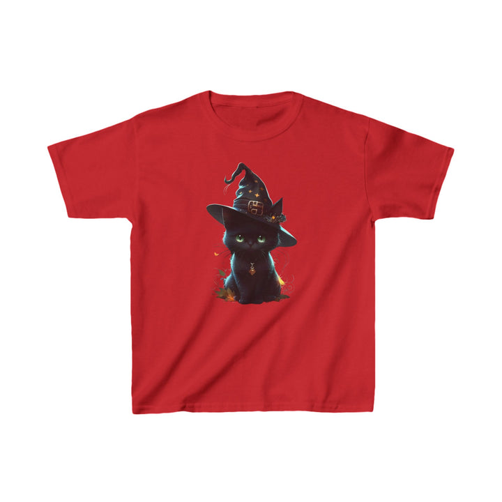 Halloween Black Cat Kids Heavy Cotton™ Tee, 6 colors, 5 sizes, TicTok