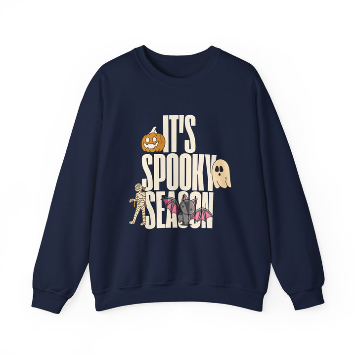 Spooky Season Sweatshirt, Crewneck, unique, heavy weight, available in 4 colors and 6 sizes