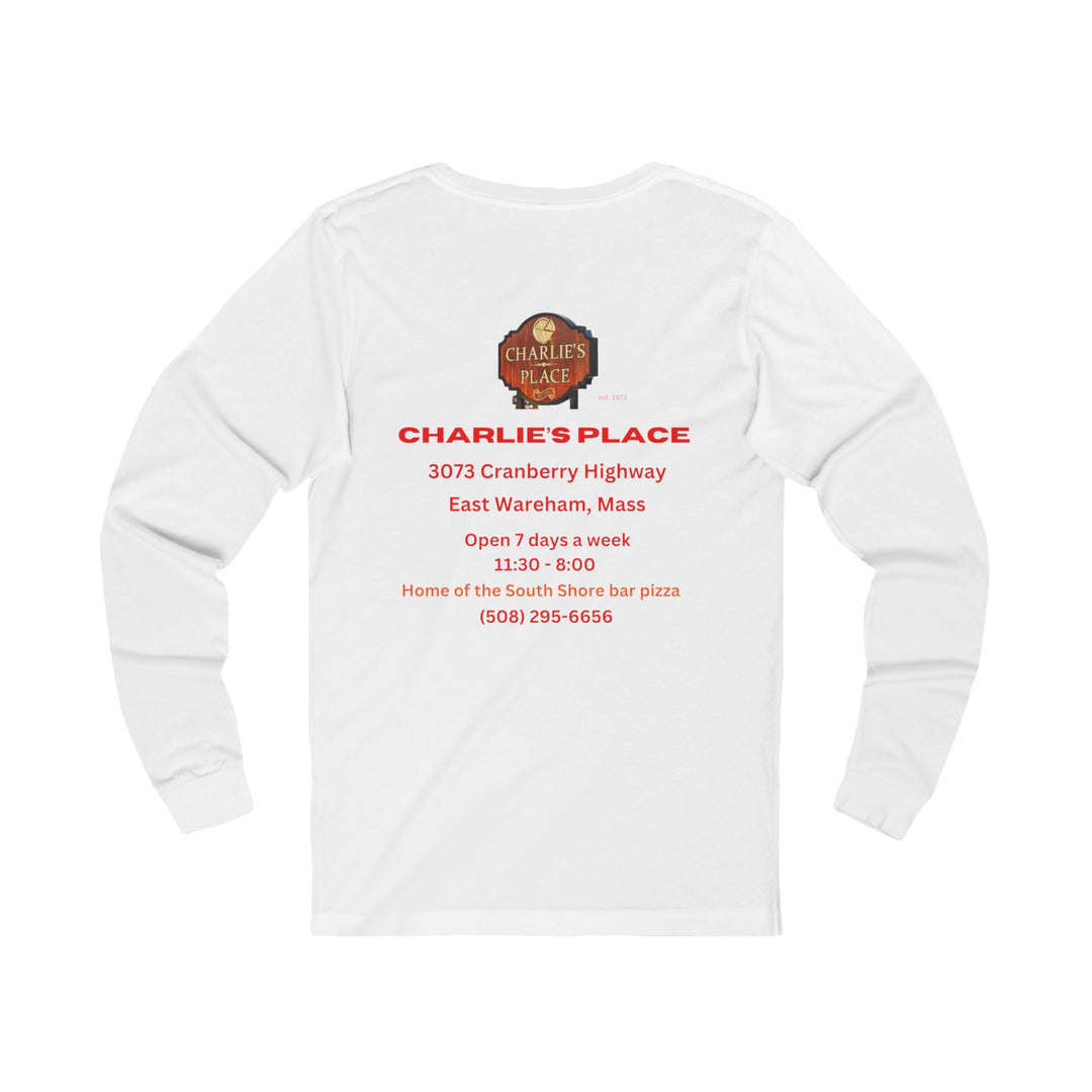 Charlie’s Place Long Sleeve Tee — Restaurant Logo & Address Back Print