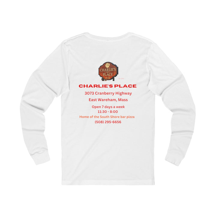 Charlie’s Place Long Sleeve Tee — Restaurant Logo & Address Back Print