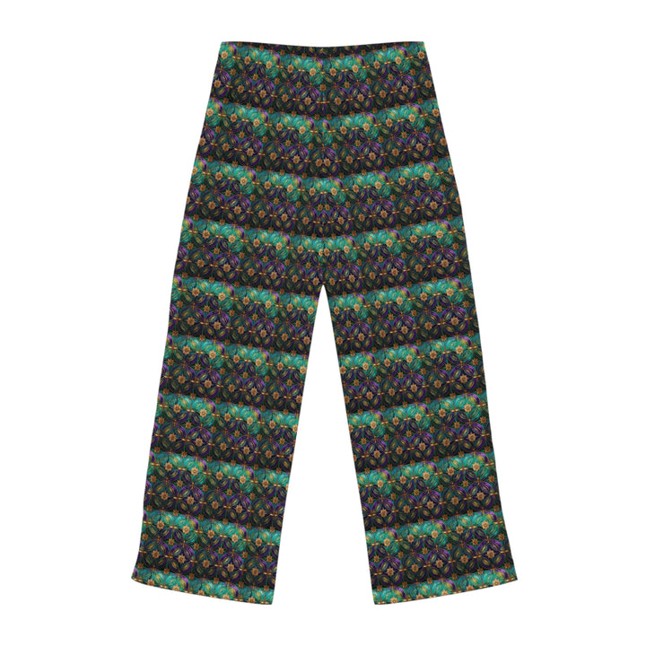 Green Blue Purple Women's Pajama Pants