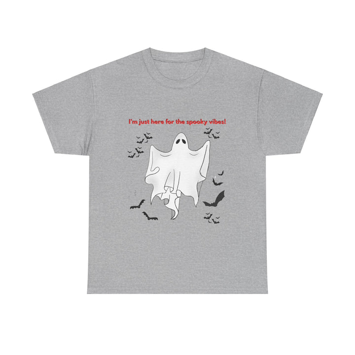 Just Here for the Spooky Vibes Heavy T-shirt Halloween ghost unisex