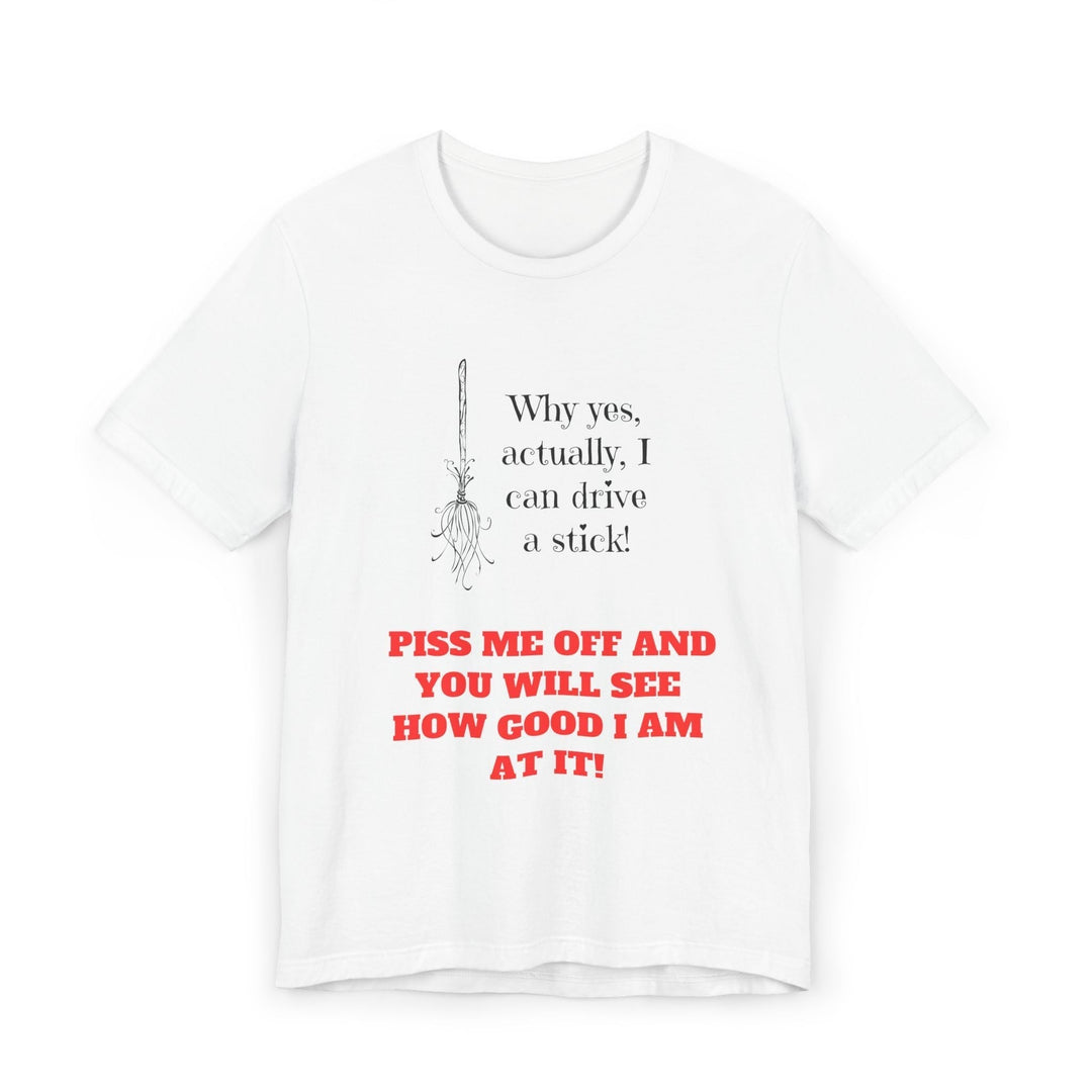 Witch's Stick-Shift T-shirt Stylish and Comfortable Unique Holiday Gift