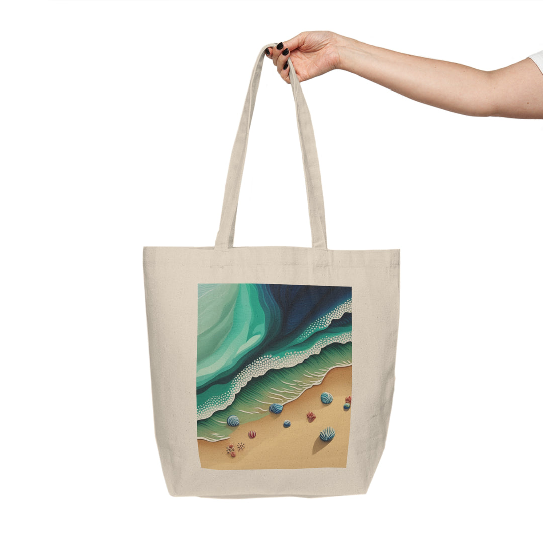Sandy Canvas Beach Tote Bag - Perfect carry all for all your beach essentials, Bagmasters tote bag, Eco-Friendly, Durable, and Stylish, Sixe:18 x 15, priced to sell