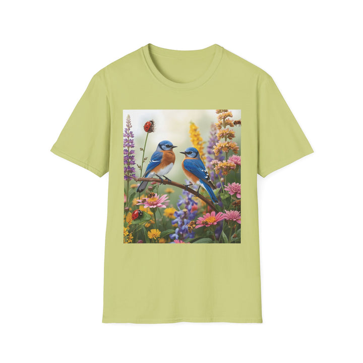Bluebird & Wildflower Tee, 6 colors, 5 sizes