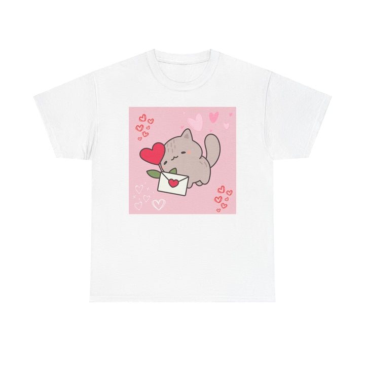 Valentine kitten T-shirt, Unisex, 5 colors, 8 sizes