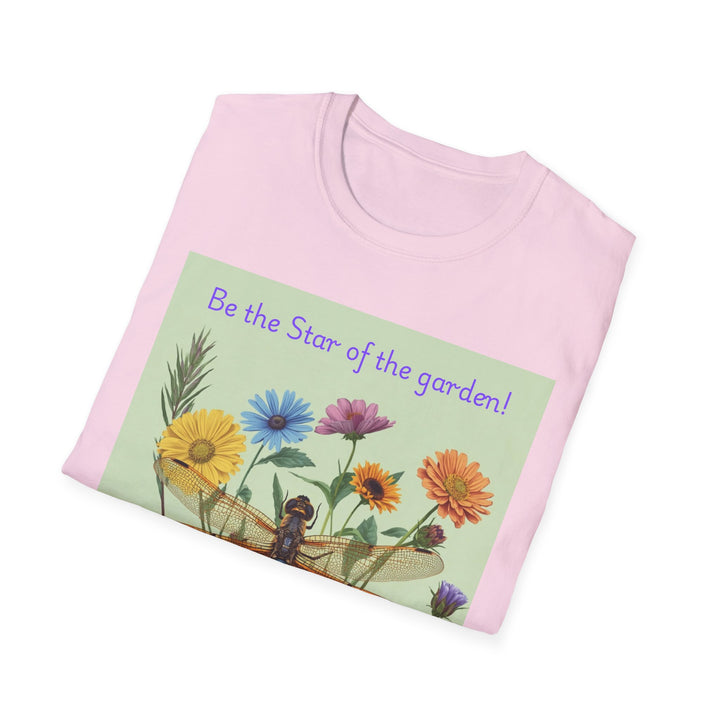 “Be the Star of the Garden!” Dragonfly & Wildflower Graphic Tee