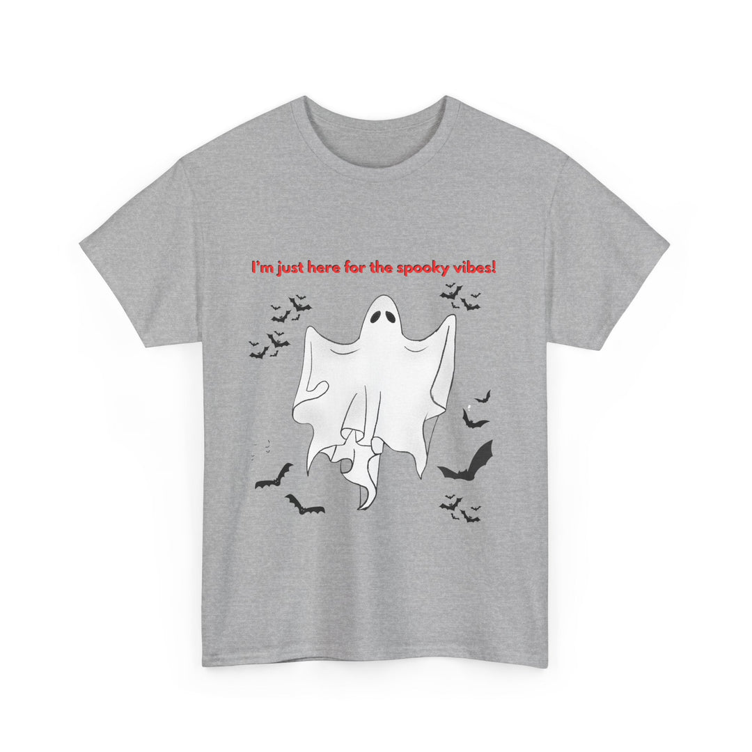 Just Here for the Spooky Vibes Heavy T-shirt Halloween ghost unisex