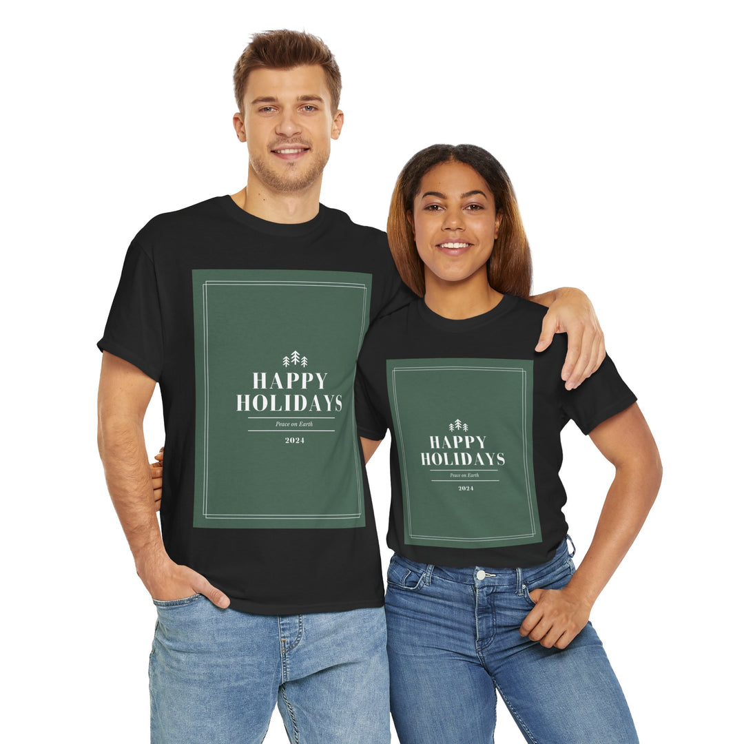 Happy Holidays T-shirt, Unisex, Christmas, 6 colors, 8 sizes