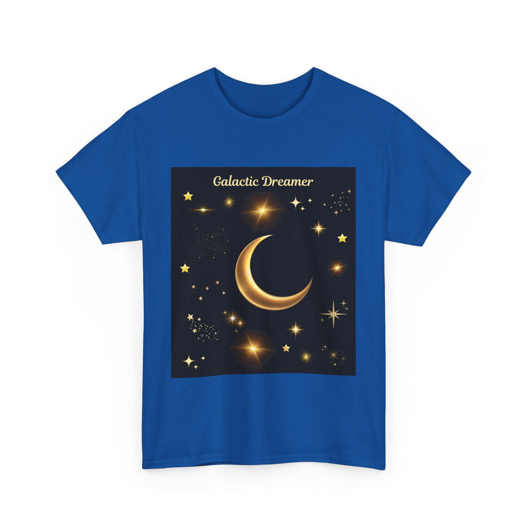 Galactic Dreamer Heavy T-shirt Stars - Moon Cheerful Dreamer unisex