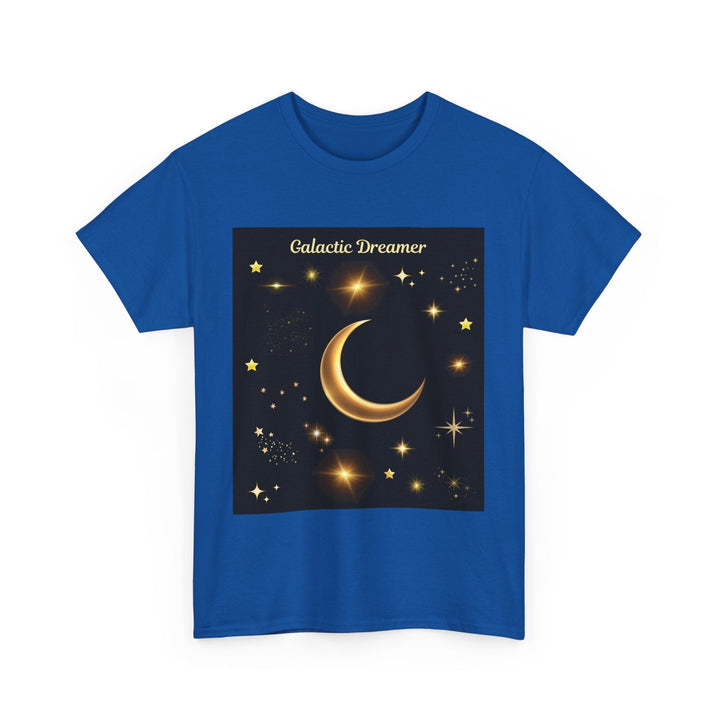 Galactic Dreamer Heavy T-shirt Stars - Moon Cheerful Dreamer unisex