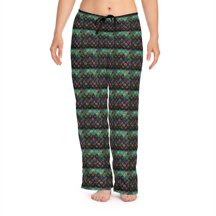 Green Blue Purple Women's Pajama Pants