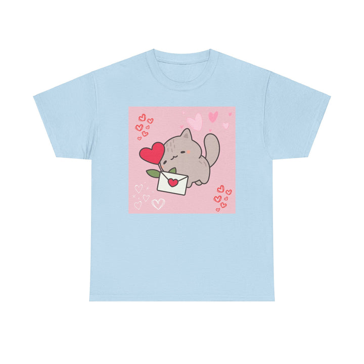 Valentine kitten T-shirt, Unisex, 5 colors, 8 sizes