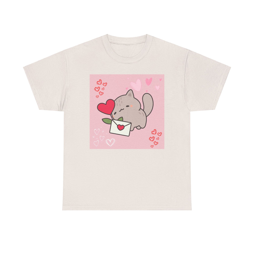 Valentine kitten T-shirt, Unisex, 5 colors, 8 sizes