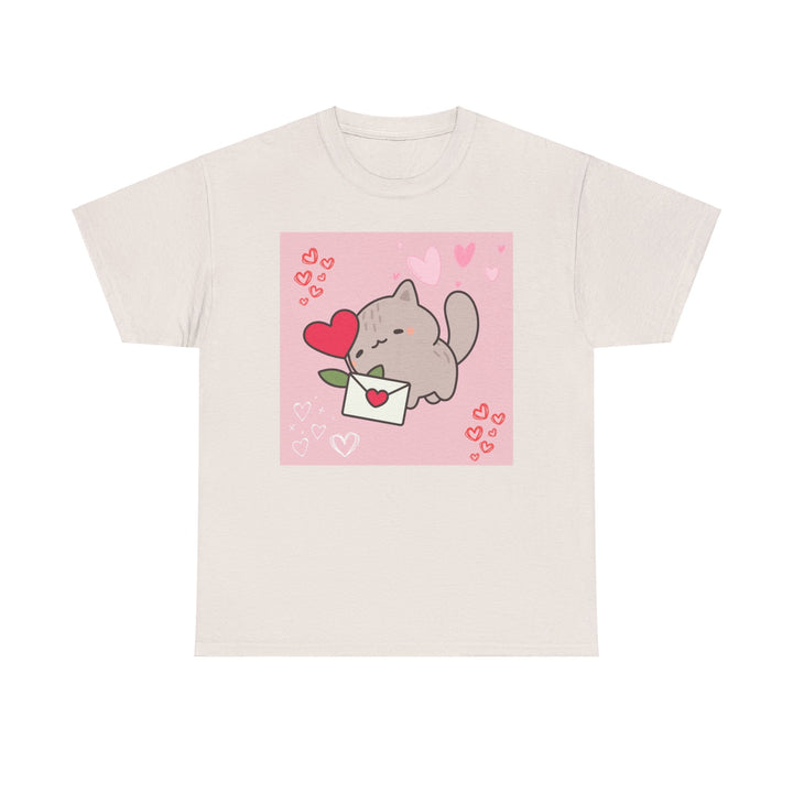 Valentine kitten T-shirt, Unisex, 5 colors, 8 sizes