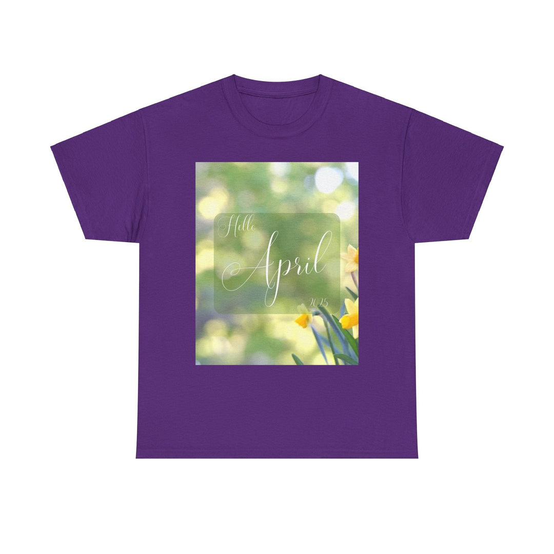 Hello Month of April 2025 T-shirt Spring Colorful