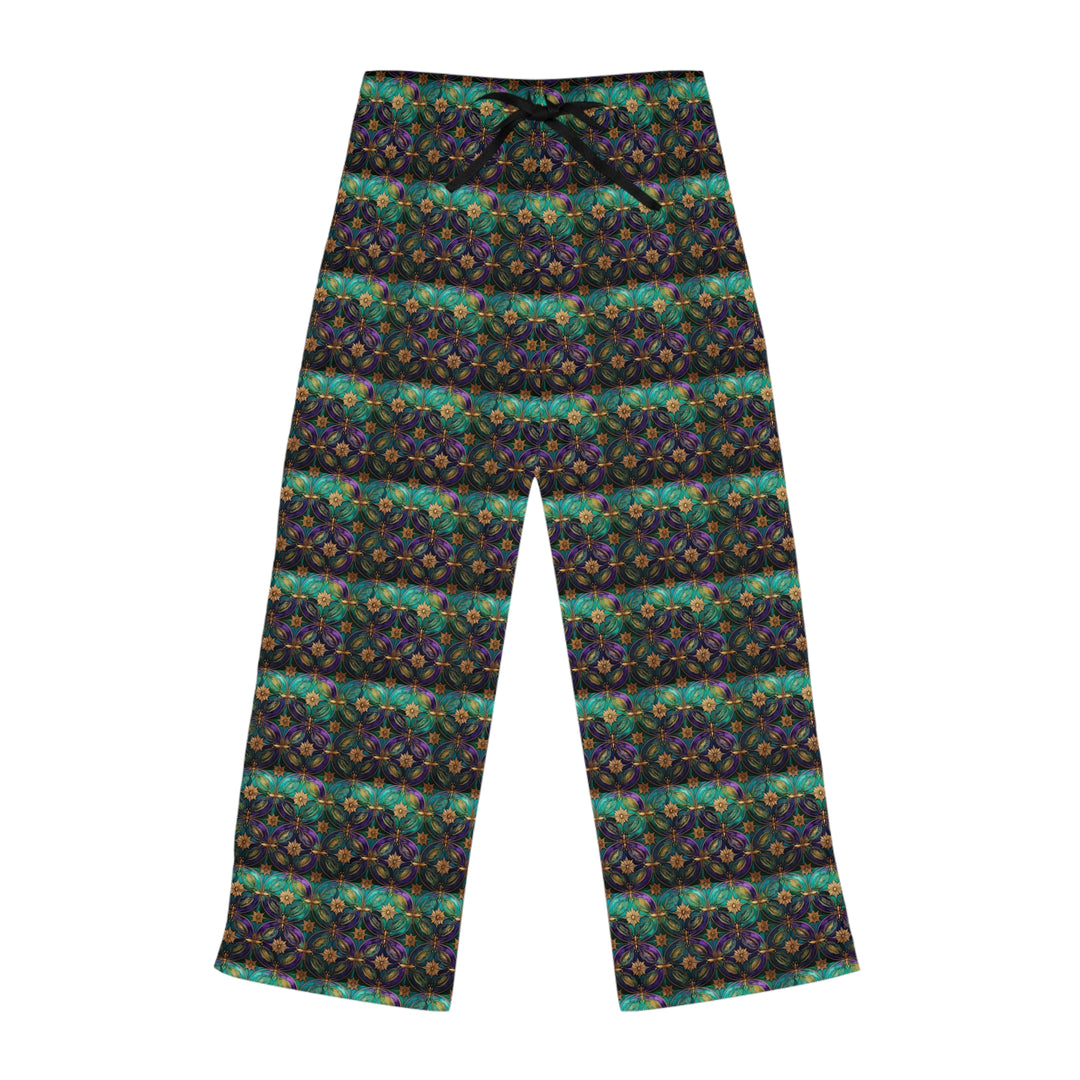 Green Blue Purple Women's Pajama Pants