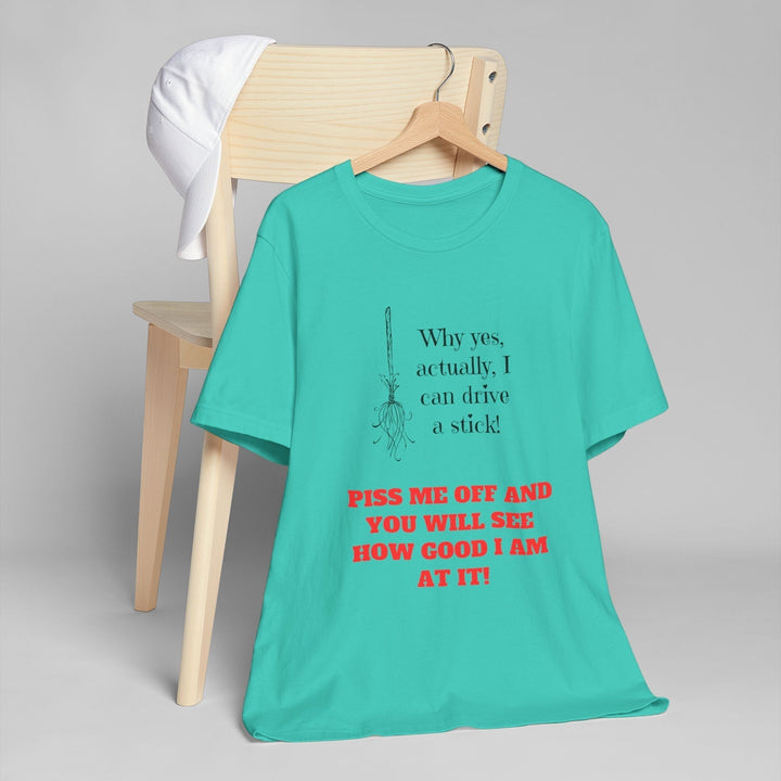 Witch's Stick-Shift T-shirt Stylish and Comfortable Unique Holiday Gift