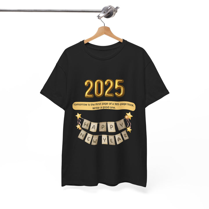 Happy New Year Book T-shirt, Unisex, Christmas, 8 colors, 8 sizes
