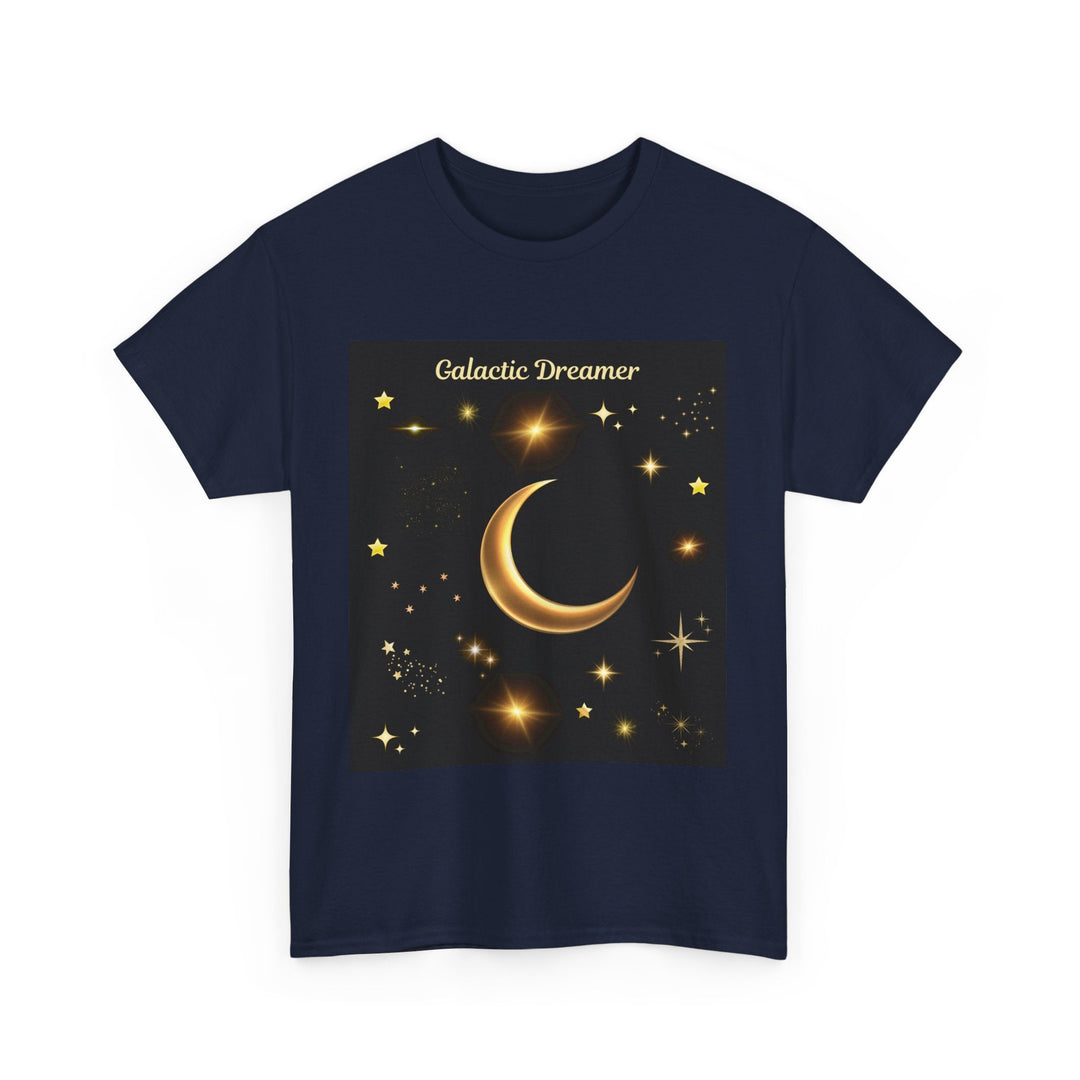 Galactic Dreamer Heavy T-shirt Stars - Moon Cheerful Dreamer unisex