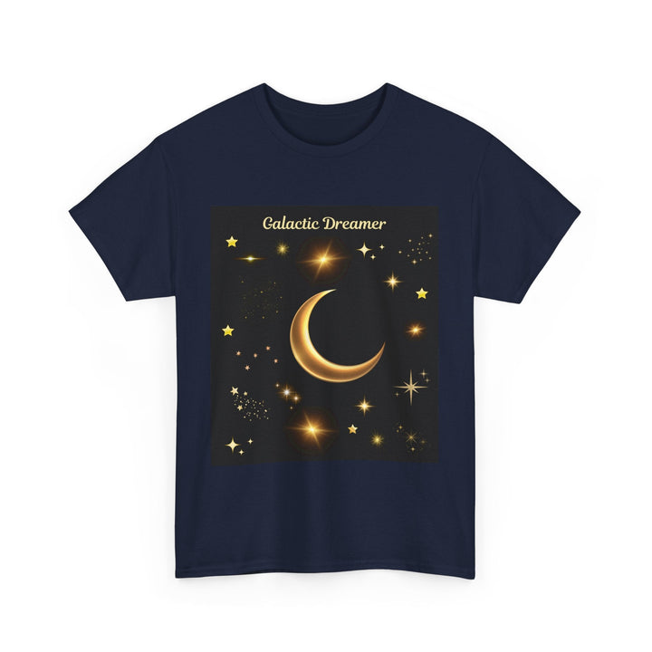 Galactic Dreamer Heavy T-shirt Stars - Moon Cheerful Dreamer unisex