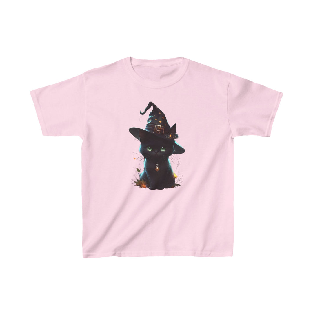 Halloween Black Cat Kids Heavy Cotton™ Tee, 6 colors, 5 sizes, TicTok