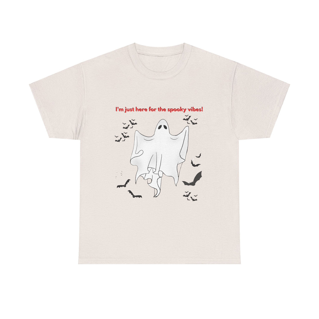 Just Here for the Spooky Vibes Heavy T-shirt Halloween ghost unisex