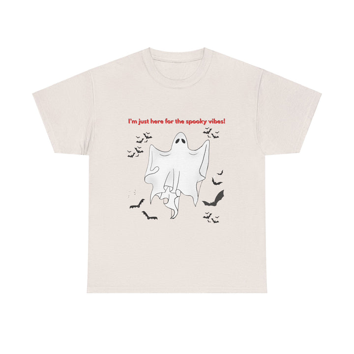 Just Here for the Spooky Vibes Heavy T-shirt Halloween ghost unisex