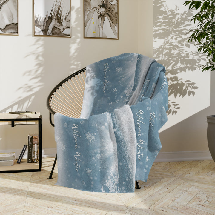 Snowy Winter  Velveteen Microfiber Blanket