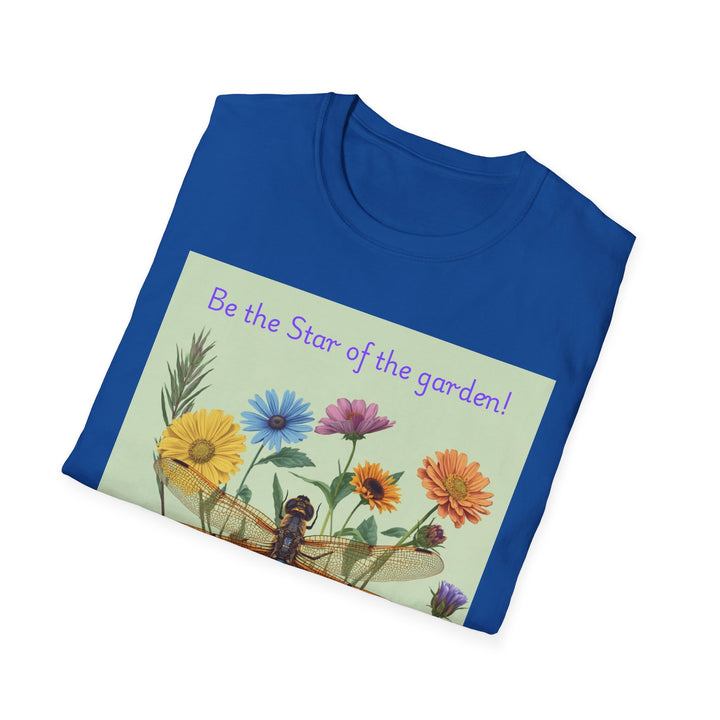 “Be the Star of the Garden!” Dragonfly & Wildflower Graphic Tee