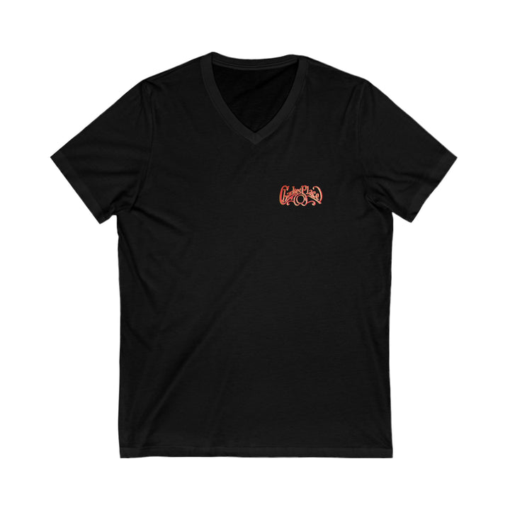Charlie's Place Work T-shirt, V-Neck, two sided (front & back), 6 colors, 5 sizes