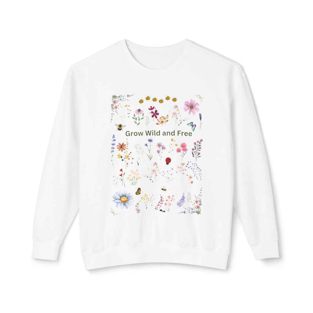 Garden Wild and Free Sweatshirt Wild Flowers unisex