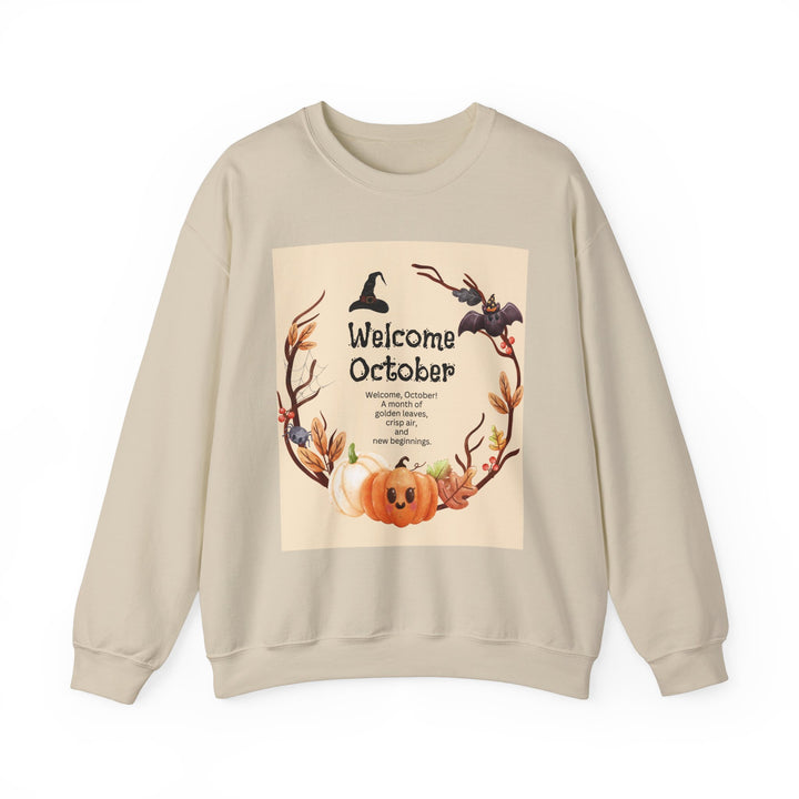 October Sweatshirt, Crewneck, unique, heavy weight, available in 4 colors and 6 sizes