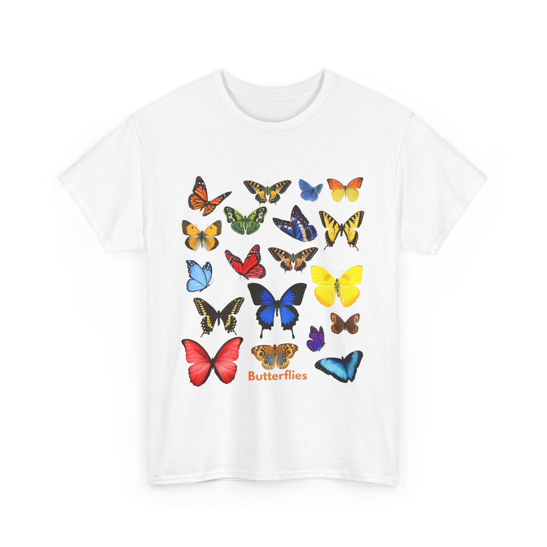 Butterfly Collection Heavy T-shirt Colorful unisex 3 colors 5 sizes