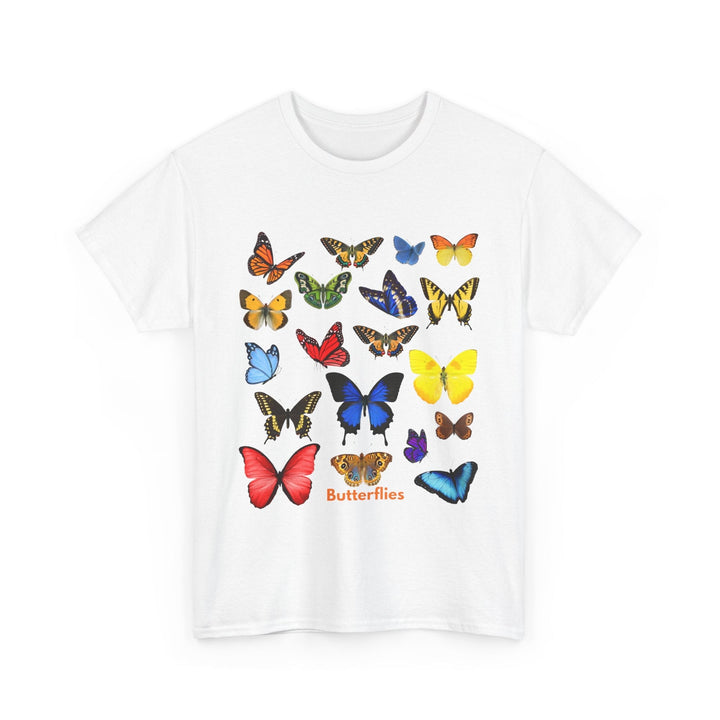 Butterfly Collection Heavy T-shirt Colorful unisex 3 colors 5 sizes