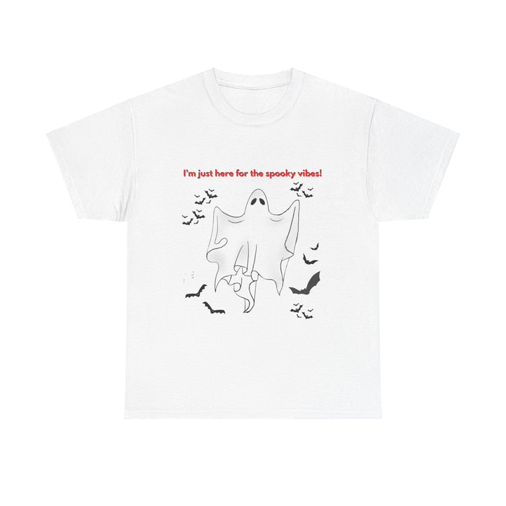 Just Here for the Spooky Vibes Heavy T-shirt Halloween ghost unisex