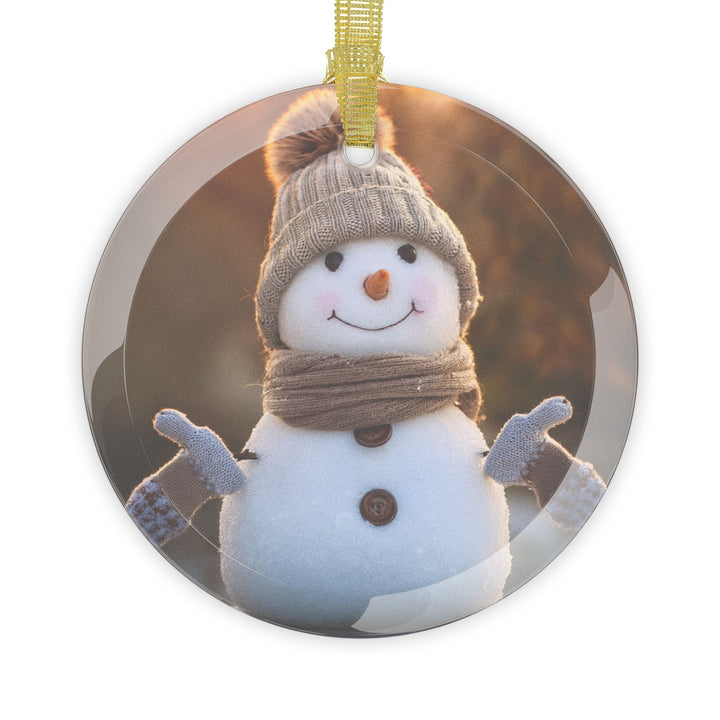 Snowman Glass Ornaments, Christmas, holiday decorations, your choice of 1, 5, or 10 ornaments