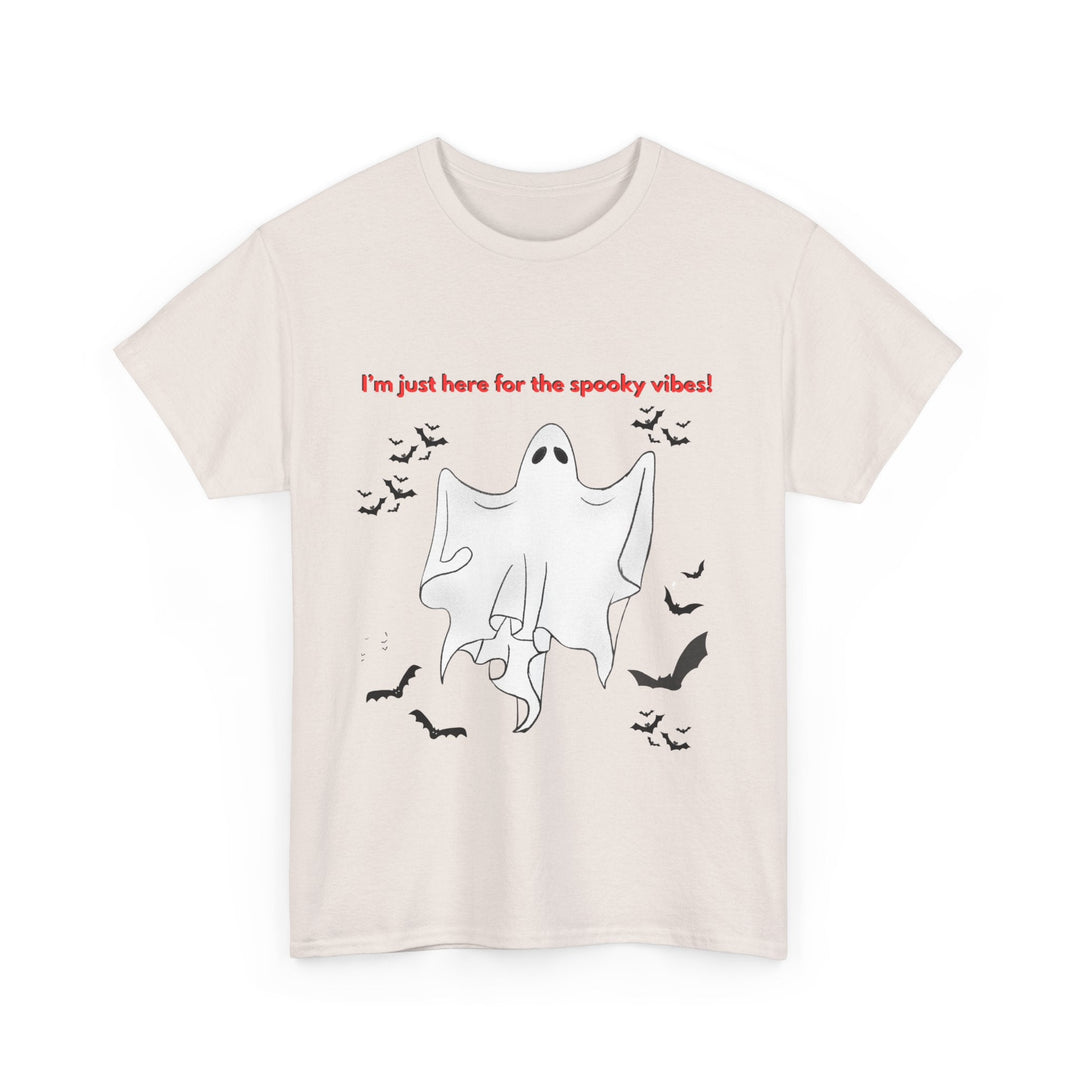 Just Here for the Spooky Vibes Heavy T-shirt Halloween ghost unisex
