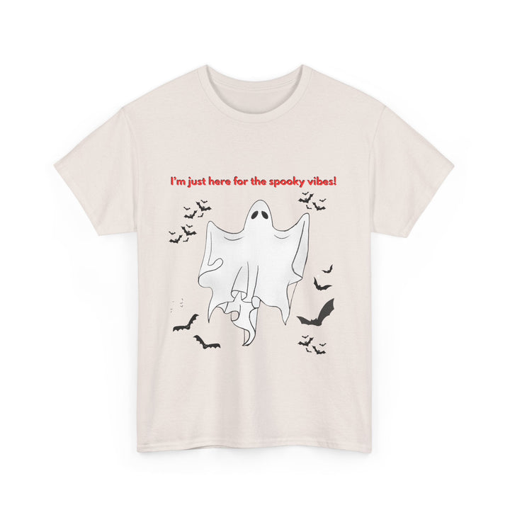 Just Here for the Spooky Vibes Heavy T-shirt Halloween ghost unisex