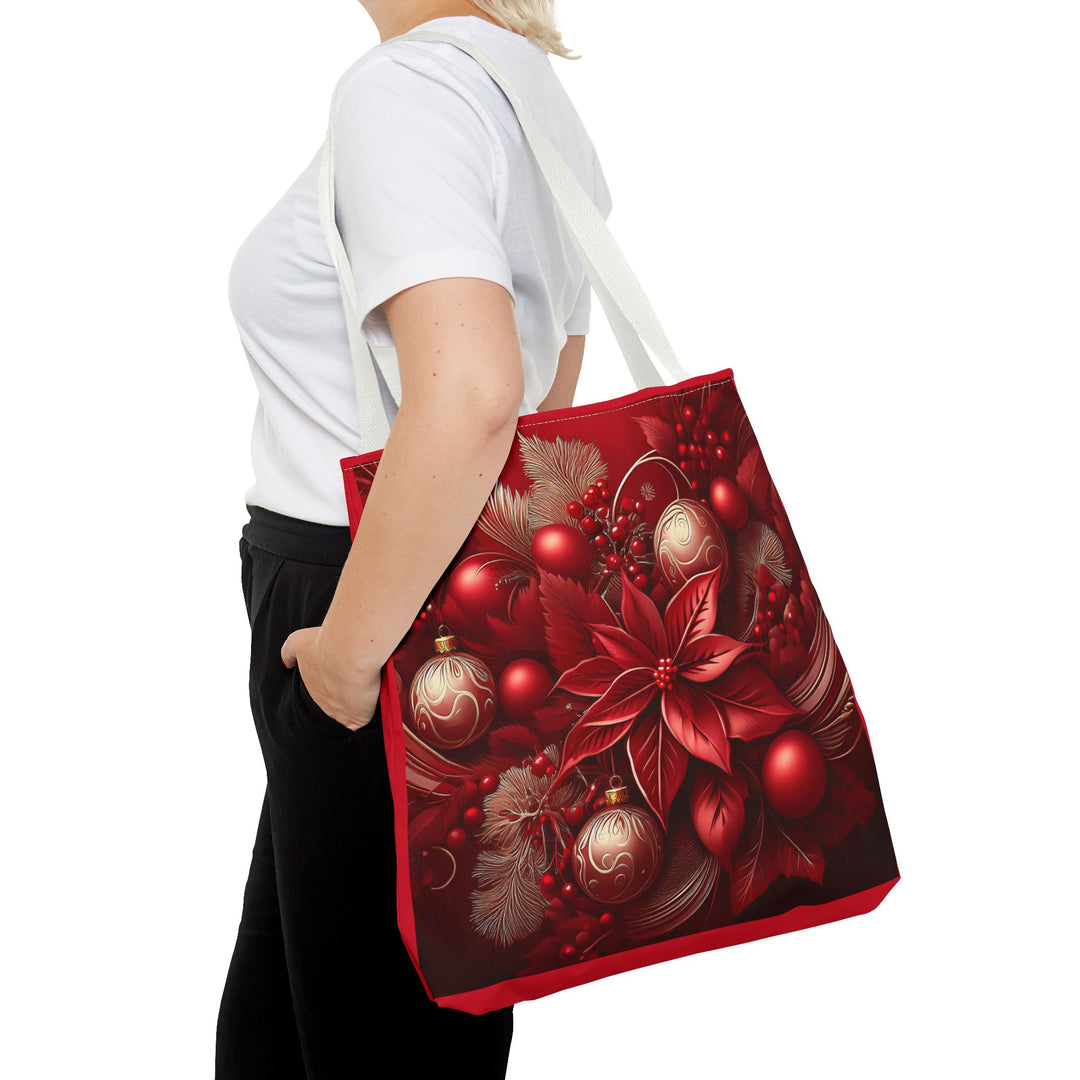 Holiday Red decorations Shopping Tote Bag, 3 sizes