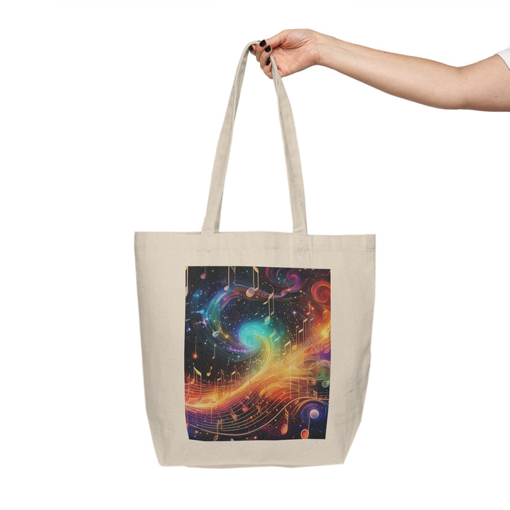 Music Notes Canvas Shopping Bag - Perfect for carrying all for all your shopping purchases, Bagmasters tote bag, Eco-Friendly, Durable, and Stylish, Sixe:18 x 15, priced to sell