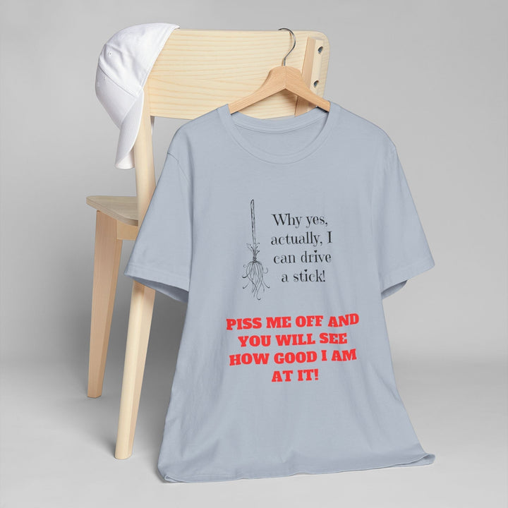 Witch's Stick-Shift T-shirt Stylish and Comfortable Unique Holiday Gift