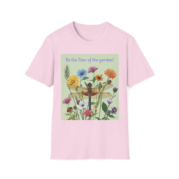“Be the Star of the Garden!” Dragonfly & Wildflower Graphic Tee